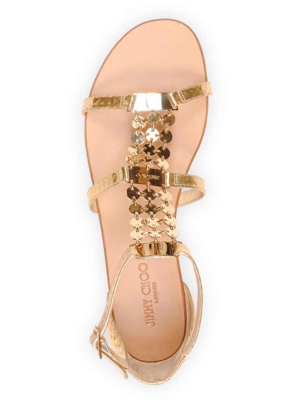 🎉HP🎉⚡️FLASH SALE⚡️ Sold Out Jimmy Choo Gold Metallic Wyatt Sandal - Picture 2 of 10